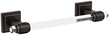 Amerock Glacio 8" Clear/Oil-Rubbed Bronze Towel Bar