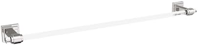Amerock Glacio 24" Clear/Polished Nickel Towel Bar