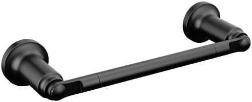 Delta Saylor (1-Pack) 8'' Towel Rack for Bathroom Matte Black Towel Bar for Bathroom Wall Hand Towel Holder Rod Wall Mounted Kitchen Towel Holder 73508-BL