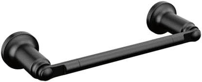 Delta Saylor (1-Pack) 8'' Towel Rack for Bathroom Matte Black Towel Bar for Bathroom Wall Hand Towel Holder Rod Wall Mounted Kitchen Towel Holder 73508-BL