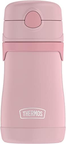 THERMOS BABY 10 ounce Stainless Steel Vacuum Insulated Straw Bottle, Rose
