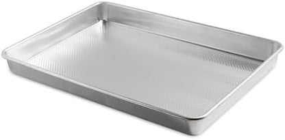 Nordic Ware Prism 21x15 inch Extra Large Baking Pan, XL Capacity, Textured Natural Aluminum For Roasting Baking Broiling