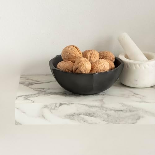 Kate and Laurel Havlock Modern Faux Marble Floating Shelves, Set of 2, 22 x 6, White, Transitional Functional Bathroom and Kitchen Shelves for Storage and Display
