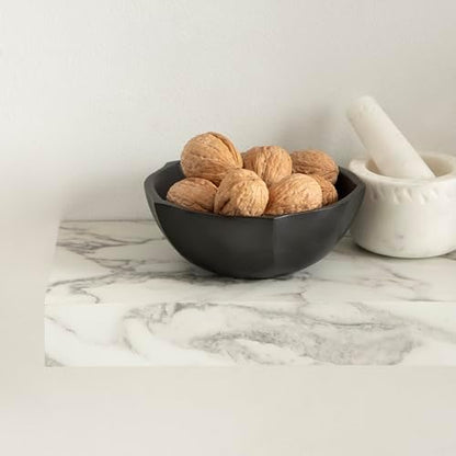 Kate and Laurel Havlock Modern Faux Marble Floating Shelves, Set of 2, 22 x 6, White, Transitional Functional Bathroom and Kitchen Shelves for Storage and Display