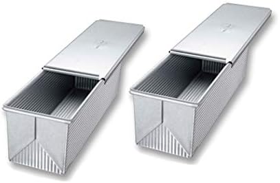 USA Pan Pullman Loaf Pan with Cover, Large w Set of 2