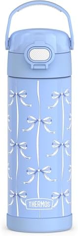 THERMOS FUNTAINER Water Bottle with Spout, 16oz, Blue Bows