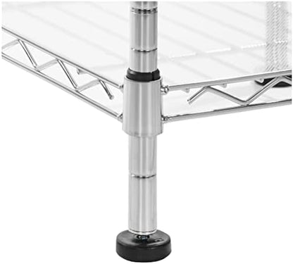 Amazon Basics Expandable Adjustable Metal Closet Organizer with Hanging Rod, Clothes Rack, Shelves, 57-80 x 14 x 72 inches (LxWxH), Chrome