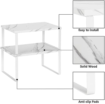 NEX Cabinet Organizer Shelf, Kitchen Counter Shelves Set of 4