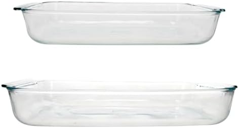 Pyrex 233 3-Quart & 232 2-Quart Glass Casserole Baking Dishes - Made in USA