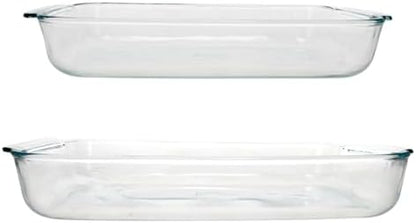 Pyrex 233 3-Quart & 232 2-Quart Glass Casserole Baking Dishes - Made in USA