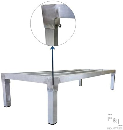 Winco 14" x 24" Aluminum Dunnage Rack