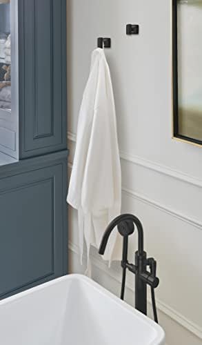 Amerock BH36030MB | Matte Black Single Robe Hook | 2-5/16 inch (59 mm) Length Towel Holder | Revitalize | Towel Hook for Bathroom | Bathroom Hardware | Bath Accessories