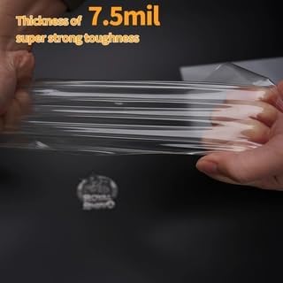 TPU Paint Protection Film PPF, Self-Healing Car Clear Bra with UV Resistance, 7.5MIL,Anti-Corrosion & Hydrophobic Coating, Anti-Oxidation, Gloss Enhancement. (59.8inchX39inch)