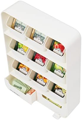Mind Reader Tea Bag Organizer, Tea Station Organizer, Countertop Storage, Kitchen, Plastic, 10.25"L x 3.25"W x 13.75"H, White