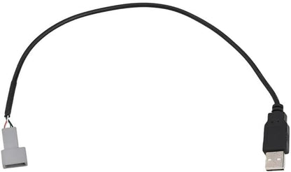 USB 2.0 To 4 Pin Audio Interface Cable For Hyundai For Kia For Vehicles, Black ABS Adapter For Android Multimedia Connectivity, 20 Cm(USB)