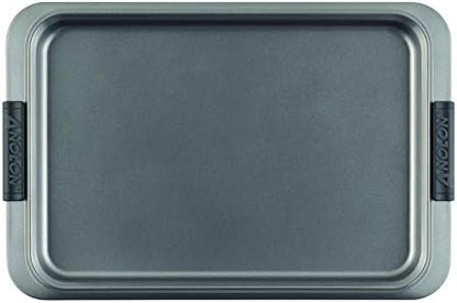 Anolon Advanced Nonstick Bakeware with Grips, Nonstick Cookie Sheet / Baking Sheet - 10 Inch x 15 Inch, Gray