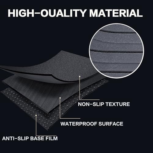 Custom Floor Mats for Hyundai Sonata 2015-2019,All-Weather TPE Rubber Floor, Odorless Anti-Slip,1st & 2nd Row, Black (Sonata 2015-2019)
