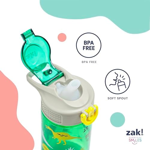 Zak Designs Barbie Sage 19oz Leak-Proof Straw Kids Water Bottle