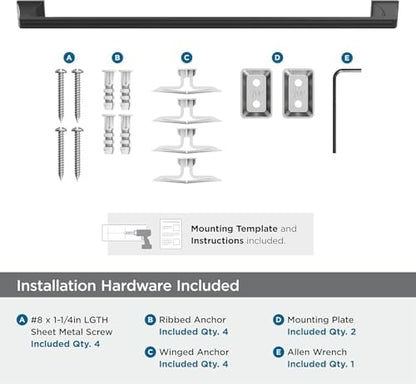 Amerock Mulholland 24" Matte Black Towel Bar