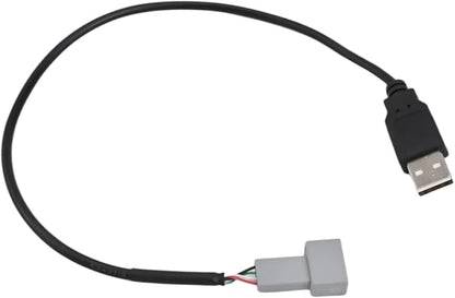 USB 2.0 To 4 Pin Audio Interface Cable For Hyundai For Kia For Vehicles, Black ABS Adapter For Android Multimedia Connectivity, 20 Cm(USB)