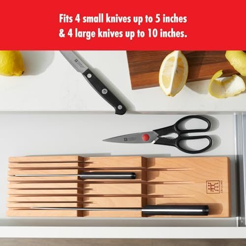Zwilling 8-Slot In Drawer Knife Block, Beechwood
