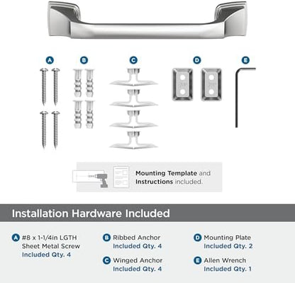 Amerock Revitalize Chrome 9 inch (229 mm) Center-to-Center Towel Bar, BH3603526