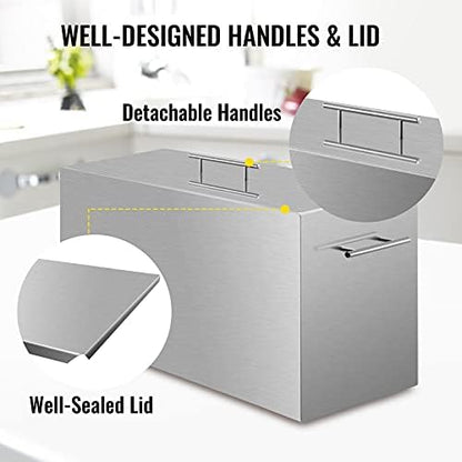VEVOR 15 Quart Water Bath Canner - Stove Top Canning Pot with 2 Canning Racks, 304 Food Grade Stainless Steel, Flat Bottom Brushed Design, Holds 15 Quart Jars