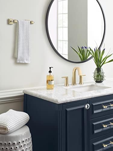 Amerock Glacio 8" Clear/Golden Champagne Towel Bar