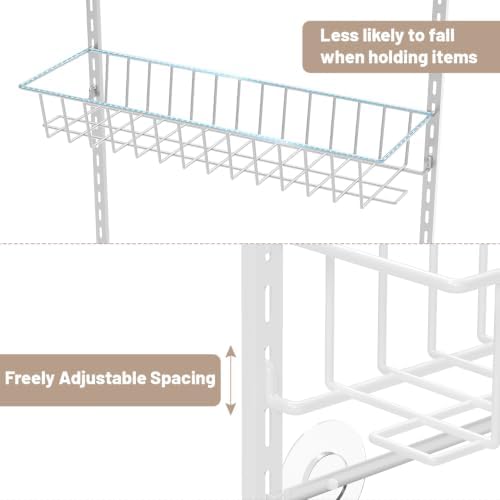 ElegantArray 10-Tier Pantry Door Organizer, White