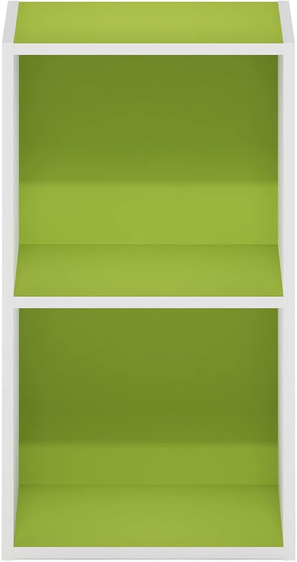 Furinno PASIR Book Shelf, 2-Tier Modern Bookshelf, Open Shelves Bookcase 9 x 12