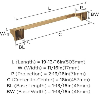 Amerock Mulholland 18" Champagne Bronze Towel Bar