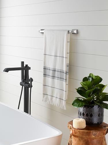 Amerock Highland Ridge Polished Nickel 18 inch (457 mm) Center-to-Center Towel Bar, BH36013PN