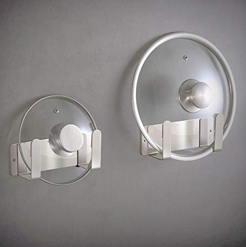 Pot Lid Rack, Wall Mounted 304 Stainless Steel Pan Lid Organizer Holder