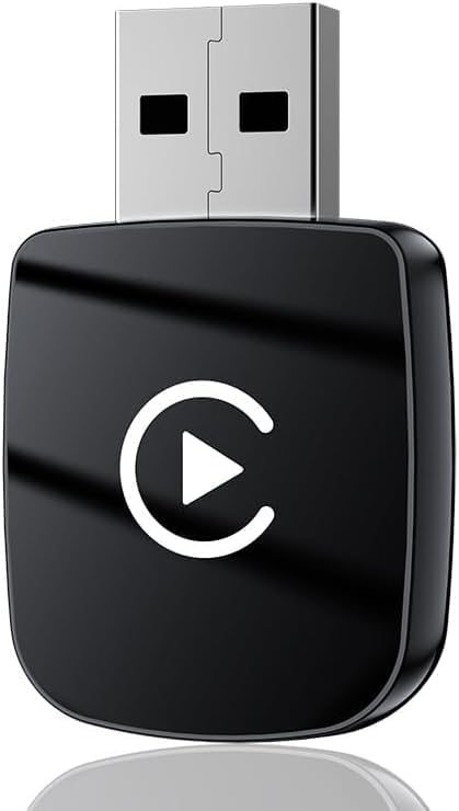 Wireless CarPlay Adapter 2-in-1 for Ford Super Duty 2017 2018-2022 2023 2024 2025 2026, USB Design Plug and Play Bluetooth Fast Connection Car Accessories,A-Black