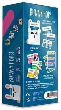 Bunny Hops! – Funny board game for family and friends, 4-16 players, guessing and mimes for adults and children, ages 10+, English edition