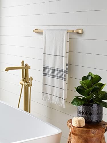 Amerock BH36014CZ | Champagne Bronze Towel Bar | 24 inch (610 mm) Center-to-Center Towel Rack | Highland Ridge | Bathroom Towel Holder | Bathroom Hardware | Bath Accessories