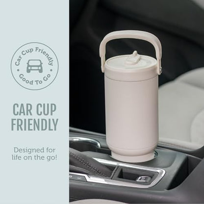 Ello Oasis Go+ 26oz Insulated Stainless Steel Tumbler with Straw,Salt Water