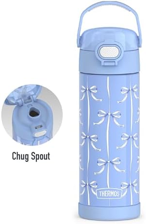 THERMOS FUNTAINER Water Bottle with Spout, 16oz, Blue Bows