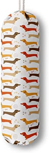 Dog Pattern Grocery Bags Holder Organizer - Wall Mount Plastic Bags Storage Container Dispensers, Perfect Gifts for Dog Lovers
