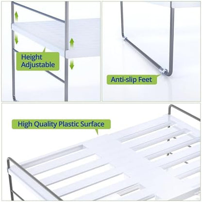 YAN & HIN Kitchen Cabinet Organizer, Expandable Kitchen Aluminum Foil and Plastic Wrap Organizers, Sandwich Storage Bags organizer, bottle storage bag under sink organizer for Pantry Organization