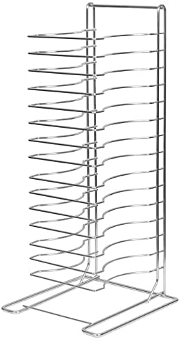 Winco APZT-1015 15-Slot Aluminum Pizza Pan Rack