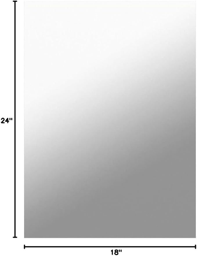 Mirrorons Frameless Wall Mirror 18" x 24", Modern Rectangle Bathroom Mirrors