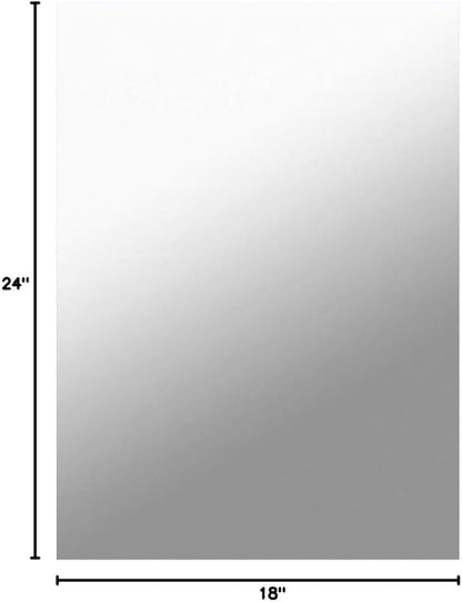 Mirrorons Frameless Wall Mirror 18" x 24", Modern Rectangle Bathroom Mirrors