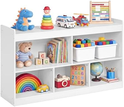 SONGMICS Kids' Toy Storage Shelf, Montessori Book Shelf with 5 Compartments