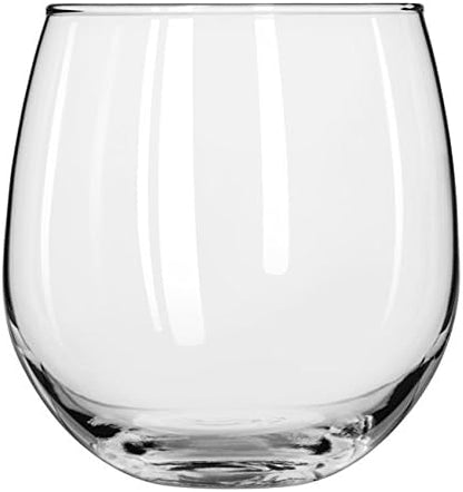 Libbey Stemless 12-Piece Wine Glass Party Set for Red and White Wines