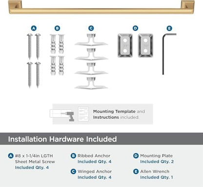 Amerock Mulholland 24" Champagne Bronze Towel Bar