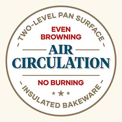 Farberware GoldenBake Nonstick Bakeware Cookie/Baking Sheet Pan Set, 2 Piece, Gray