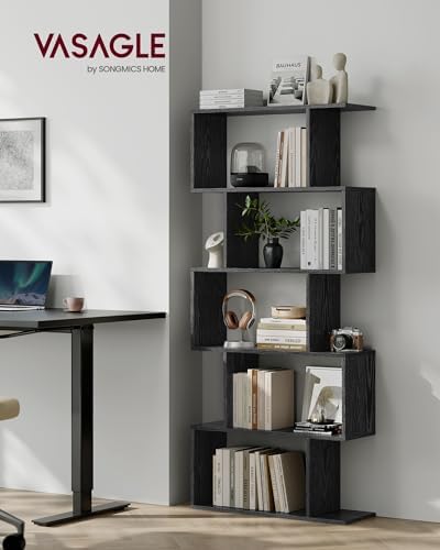VASAGLE 5-Tier Bookcase, Open Storage, 27.6 x 9.5 x 62.6 Inches