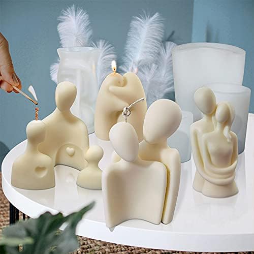 Love Couple Portrait Candle Silicone Resin Mold - DIY Aromatherapy Decoration