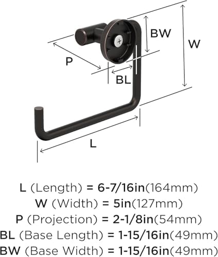 Amerock Arrondi 5" Oil-Rubbed Bronze Towel Ring